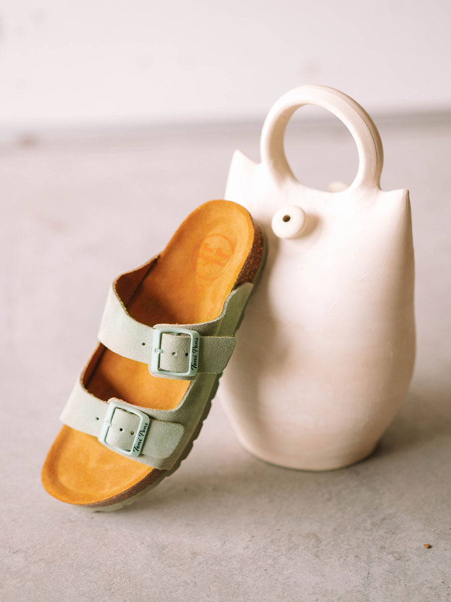 Women's double buckle sandal - GHANA-QT