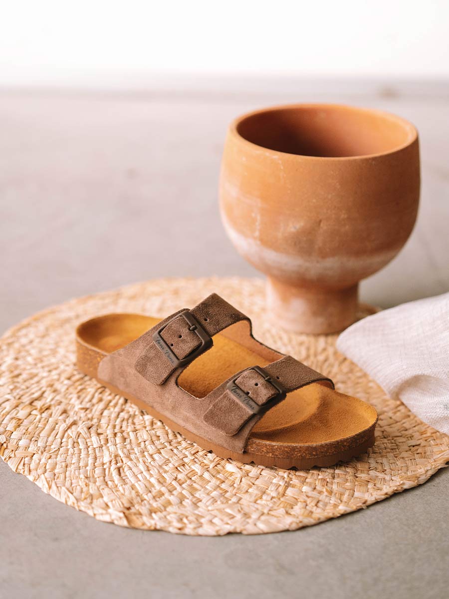 Women's double buckle sandal - GHANA-QT
