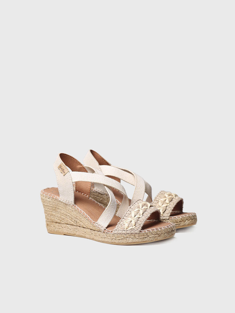 Women's jute wedge sandal - SUSA-BN