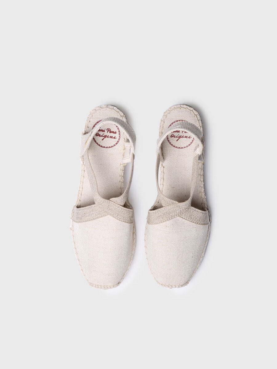 Women's flat vegan espadrilles in cotton fabric - VERDI-V