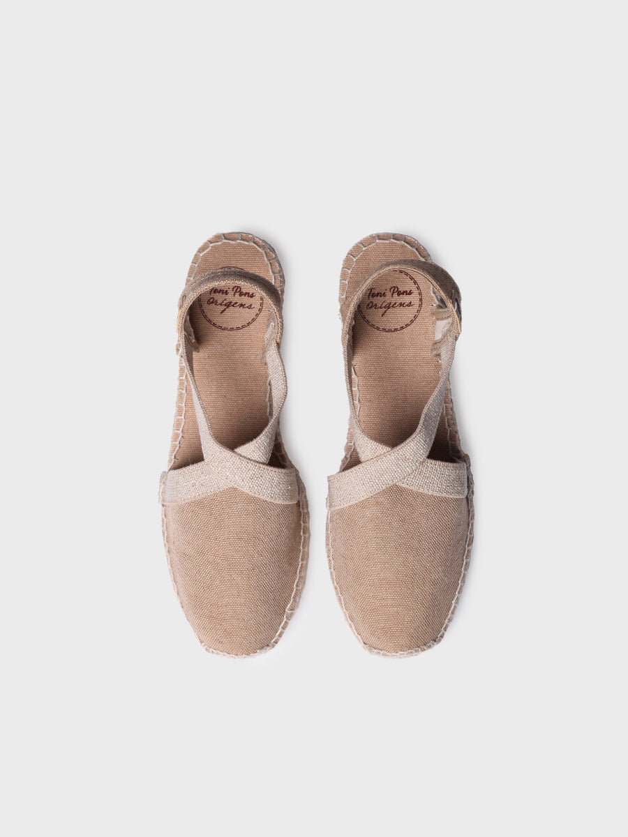 Women's flat vegan espadrilles in cotton fabric - VERDI-V
