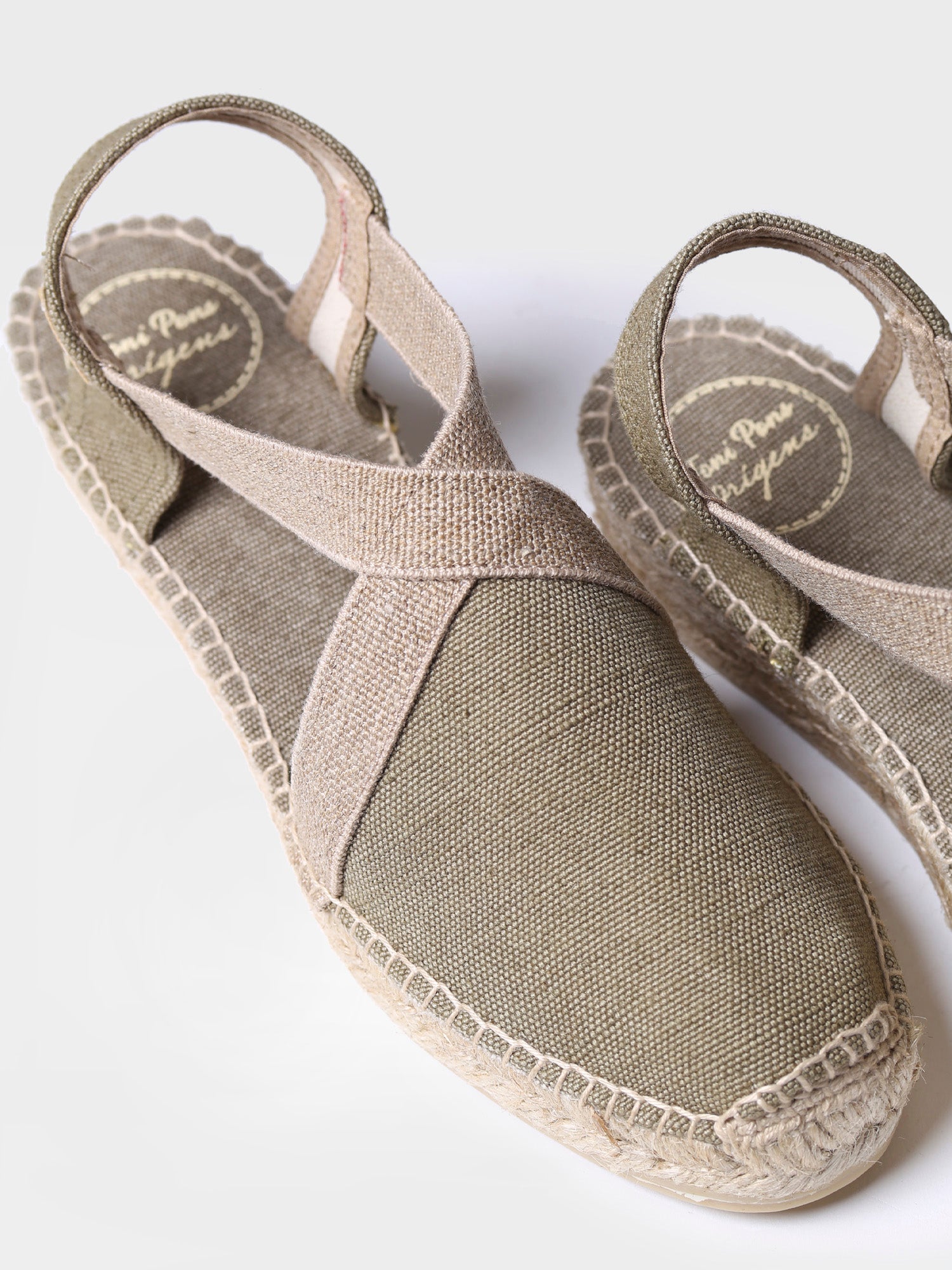 Women's flat vegan espadrilles in cotton fabric - VERDI-V