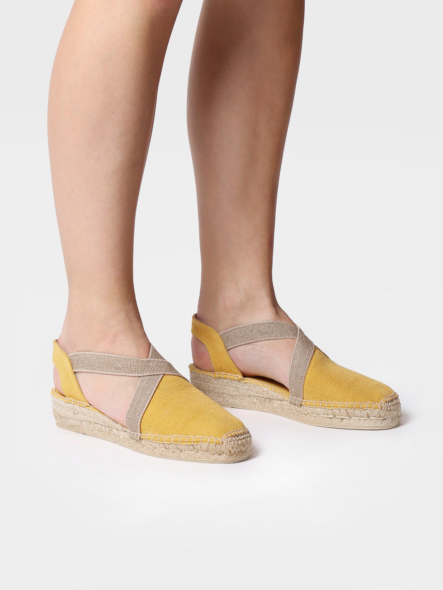 Women's flat vegan espadrilles in cotton fabric - VERDI-V