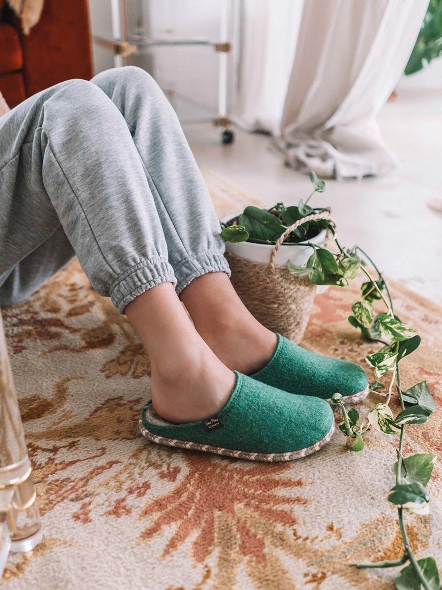 Women's slippers in felt - DELI-FP