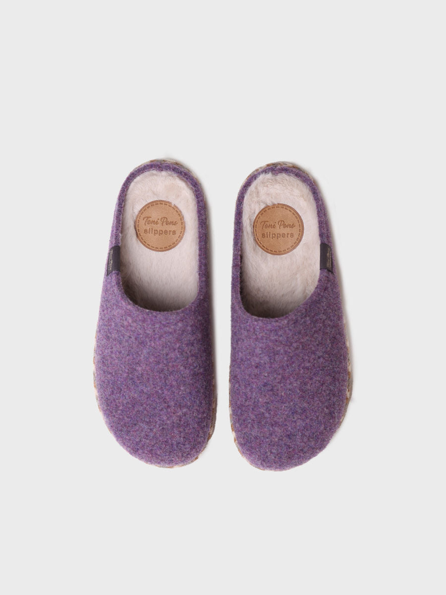 Women's slippers in felt - DELI-FP