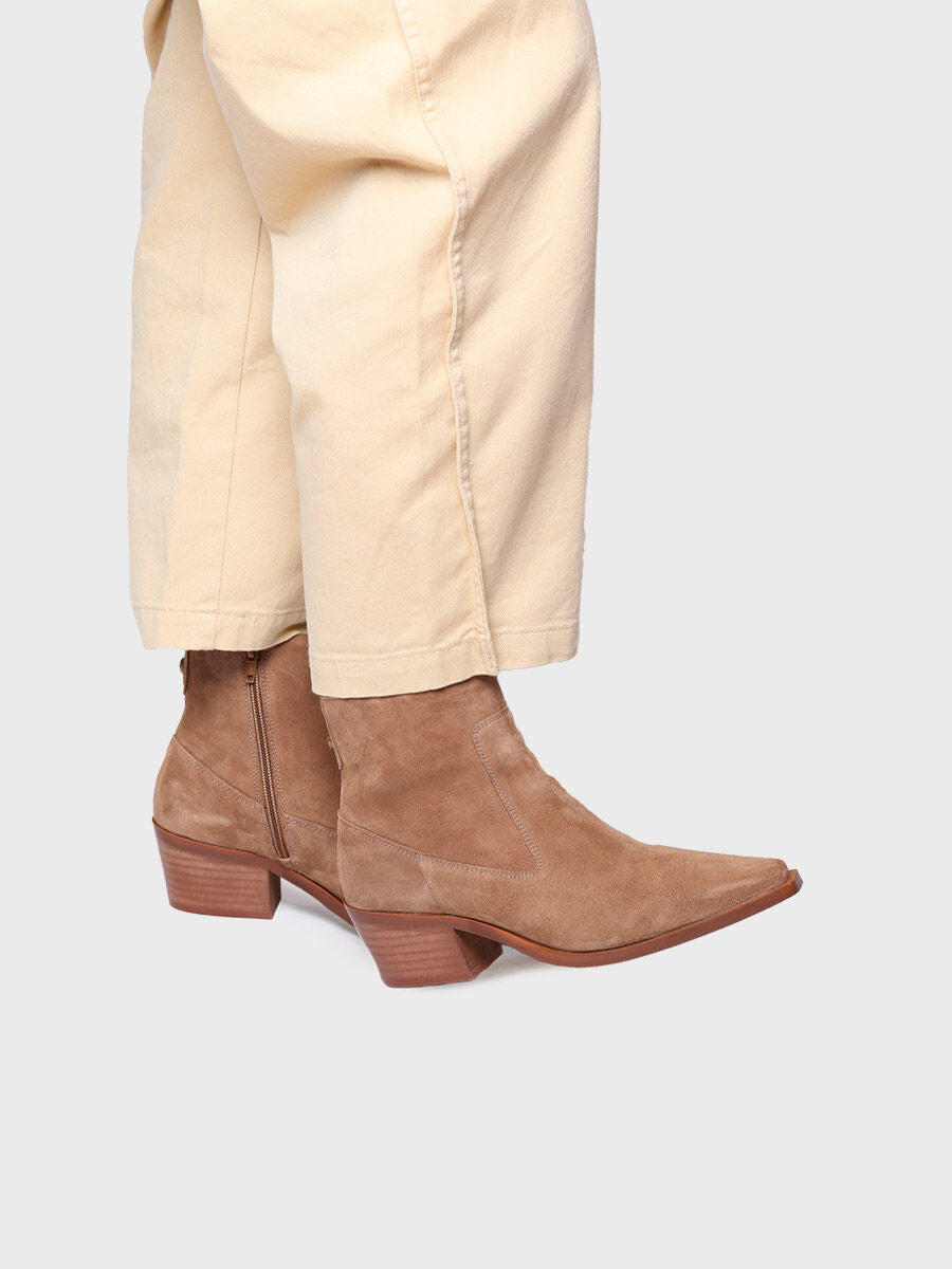 Women's ankle boot in suede - IKIA-SY