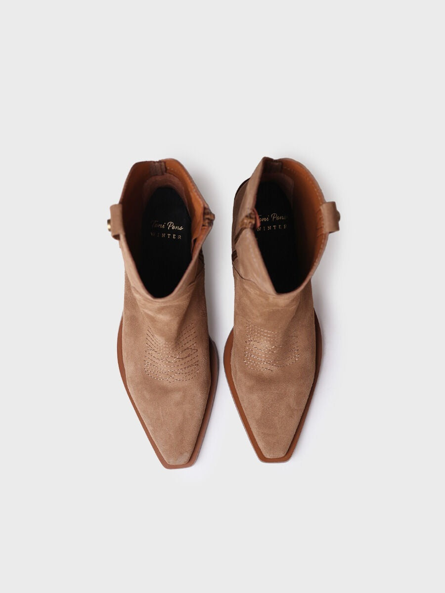 Women's ankle boot in suede - IRENE-SY