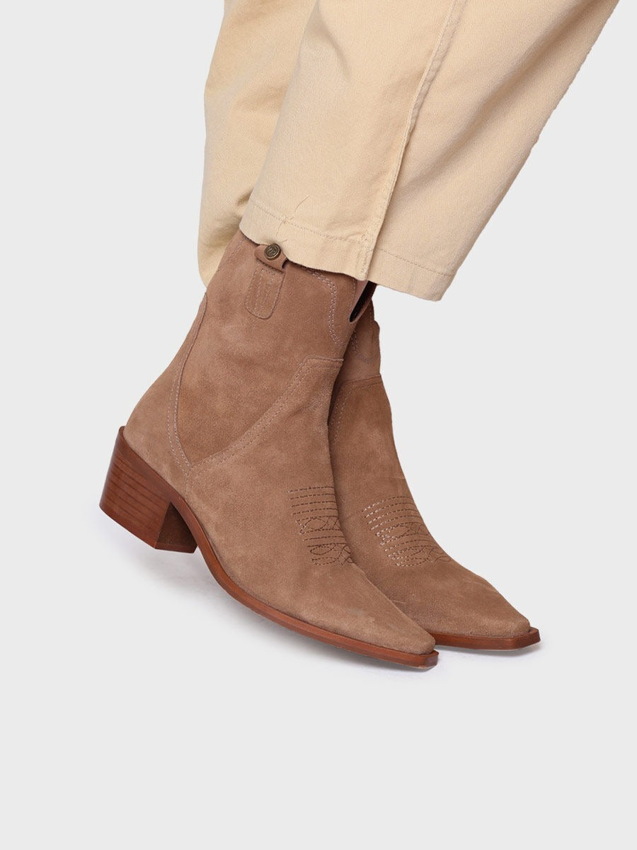 Women's ankle boot in suede - IRENE-SY