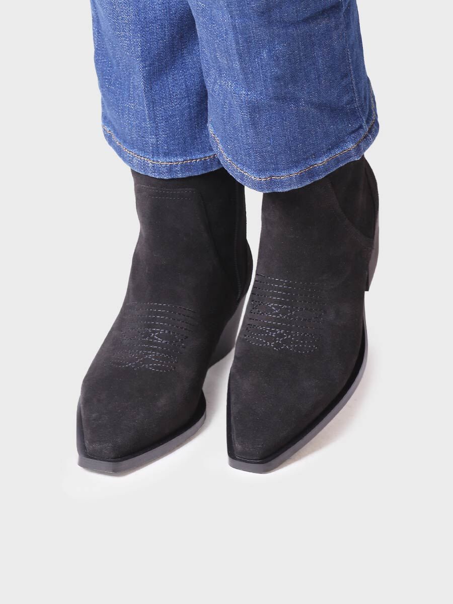 Women's ankle boot in suede - IRENE-SY