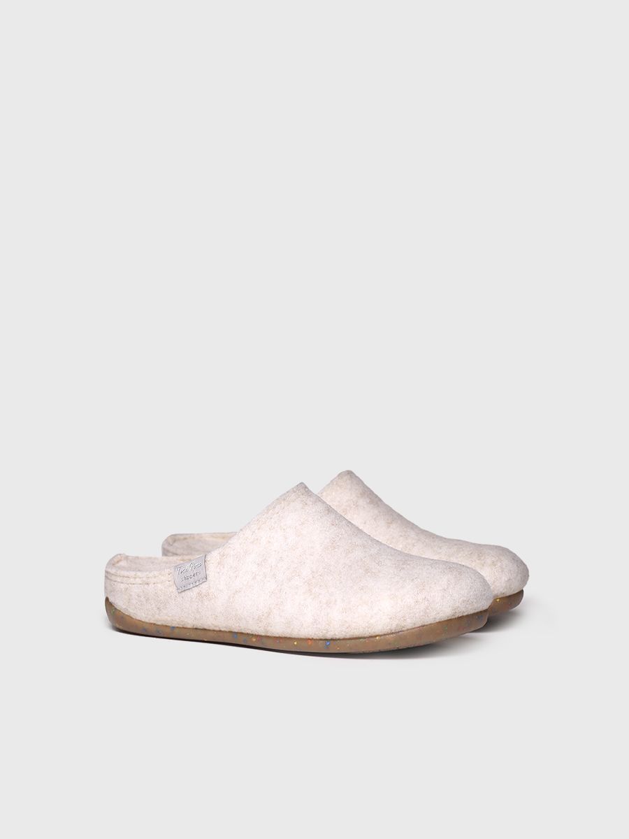 MONA-FR - Women's clog-style slipper in recycled felt