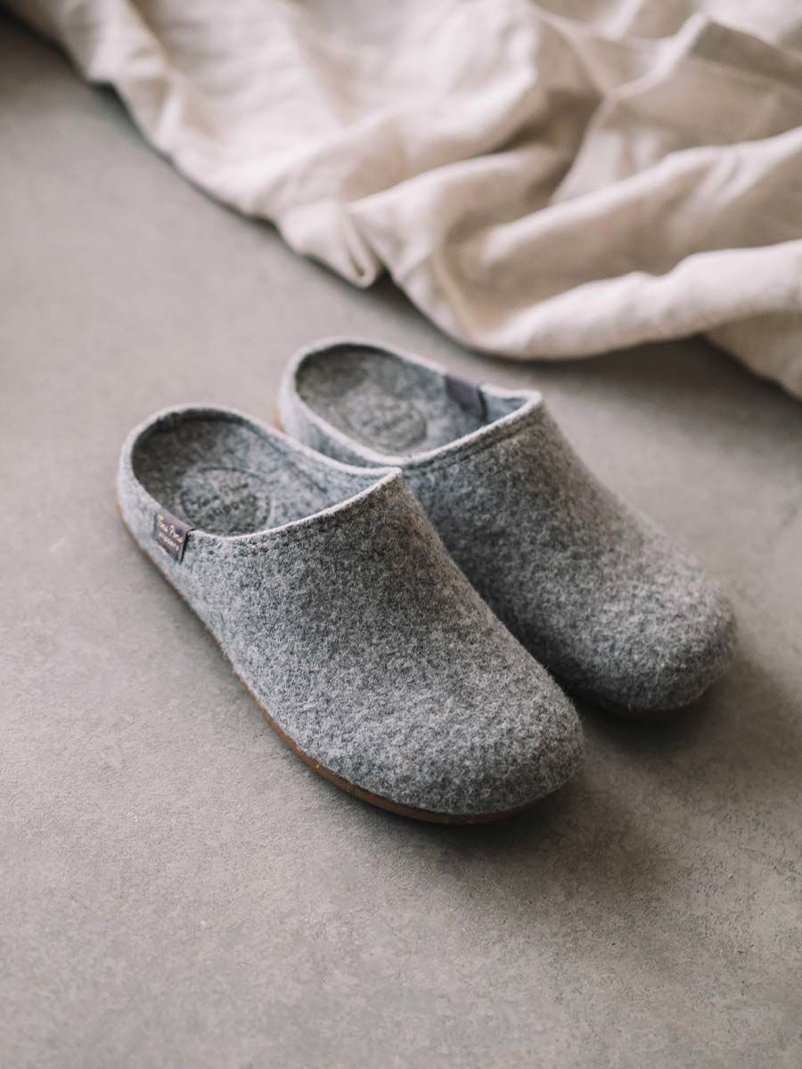 MONA-FR - Women's clog-style slipper in recycled felt