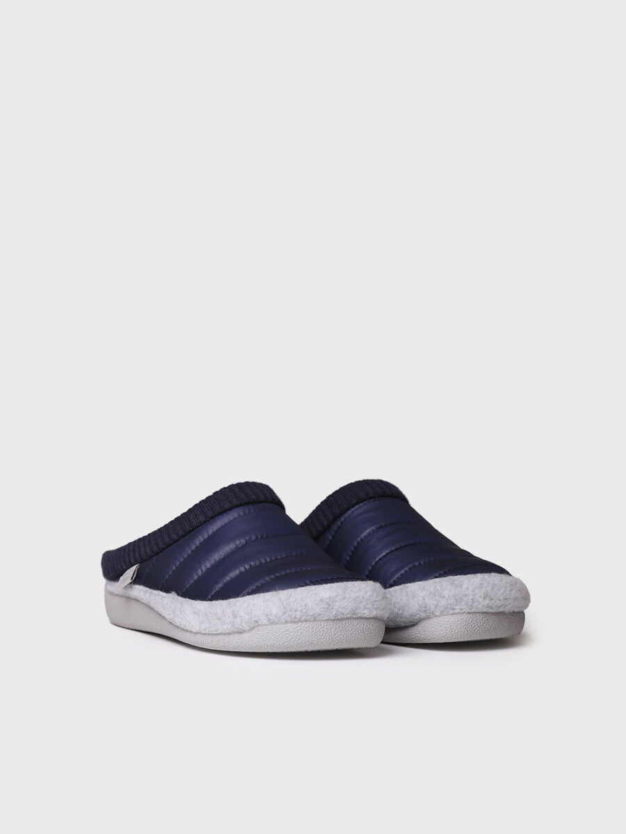Women's clog-style slipper in padded fabric and felt - MORA-TK