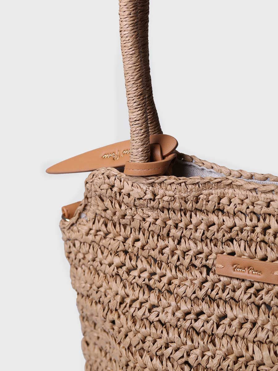 Paper raffia bag with removable strap | DOROTHY