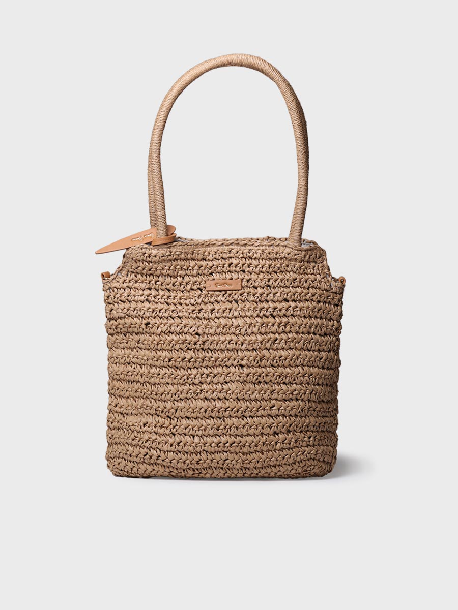 Paper raffia bag with removable strap | DOROTHY