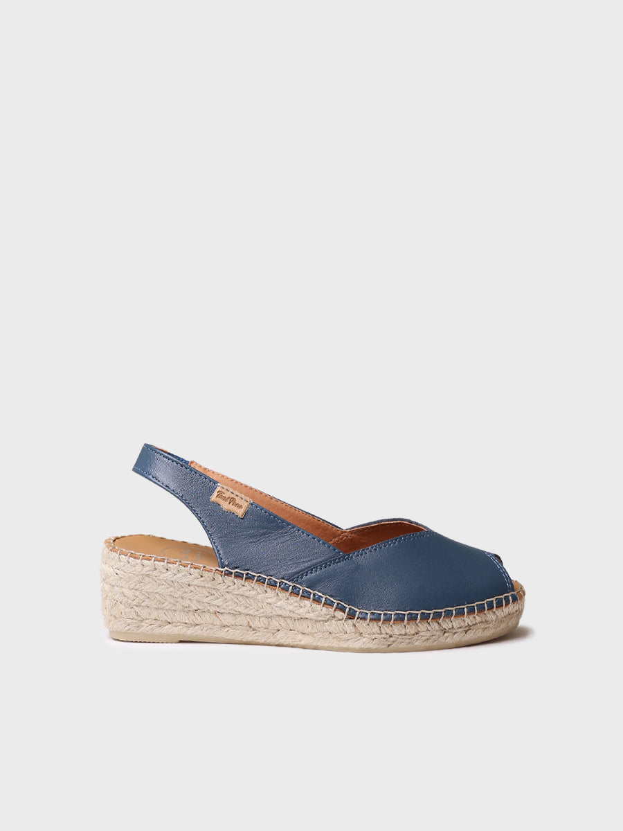 Wedge espadrilles in leather - BERNIA-P