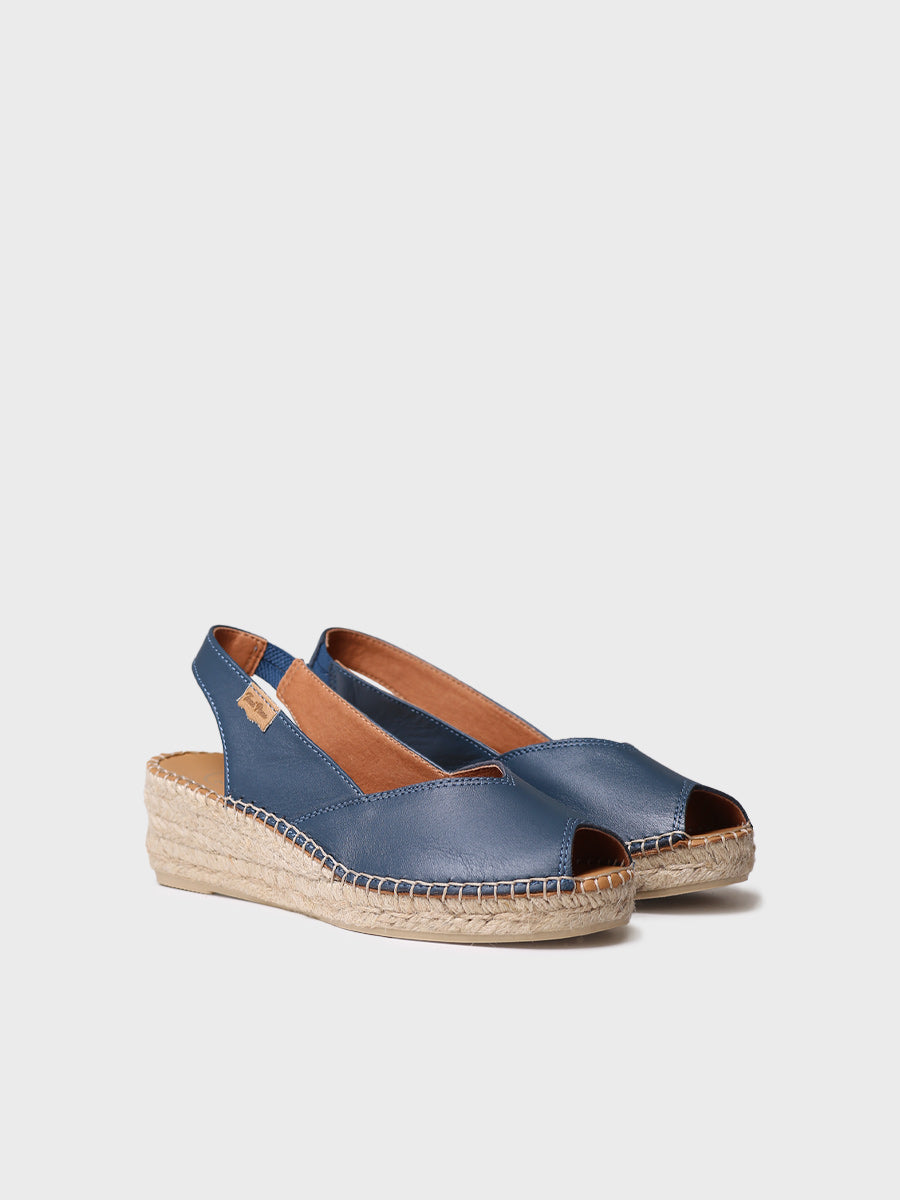 Wedge espadrilles in leather - BERNIA-P