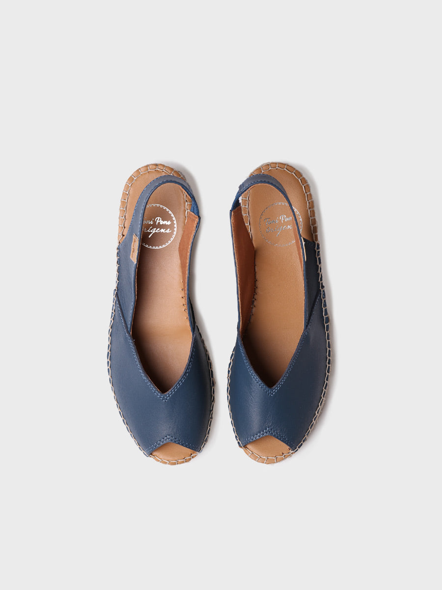 Wedge espadrilles in leather - BERNIA-P
