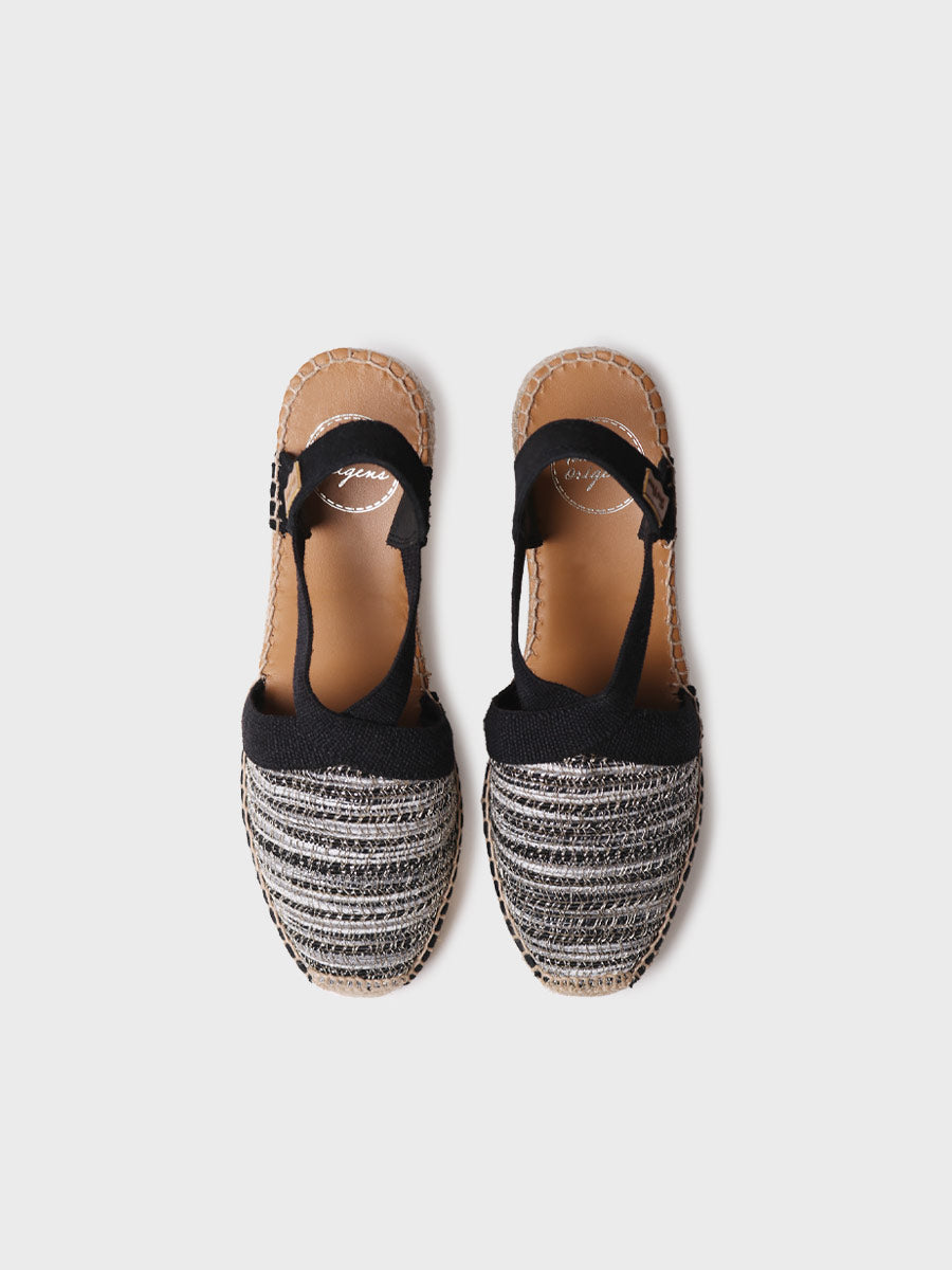 Medium wedge espadrille in multicoloured fabric - TERRA-CL