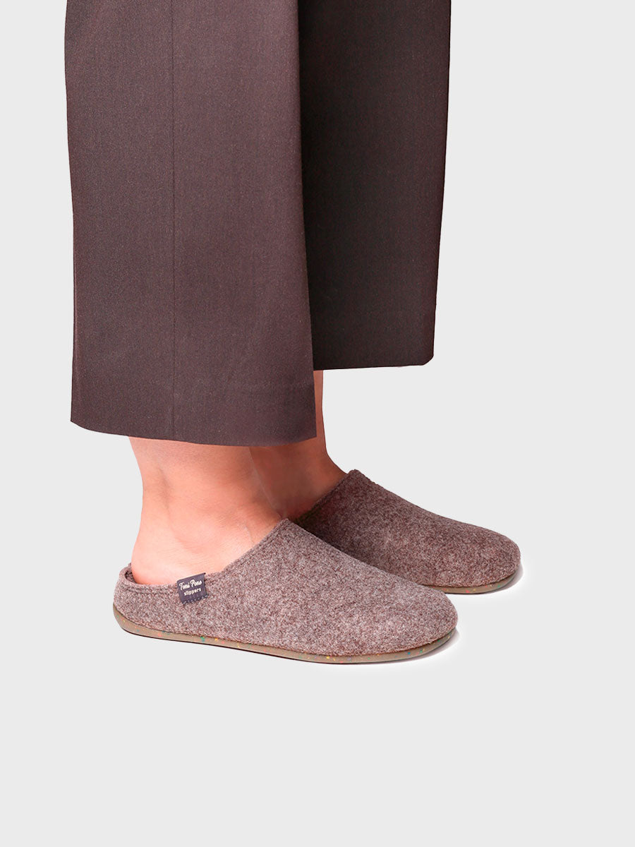 MONA-FR - Women's clog-style slipper in recycled felt