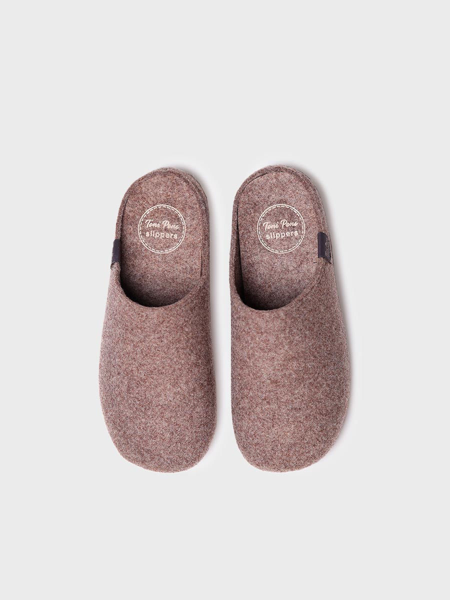 MONA-FR - Women's clog-style slipper in recycled felt