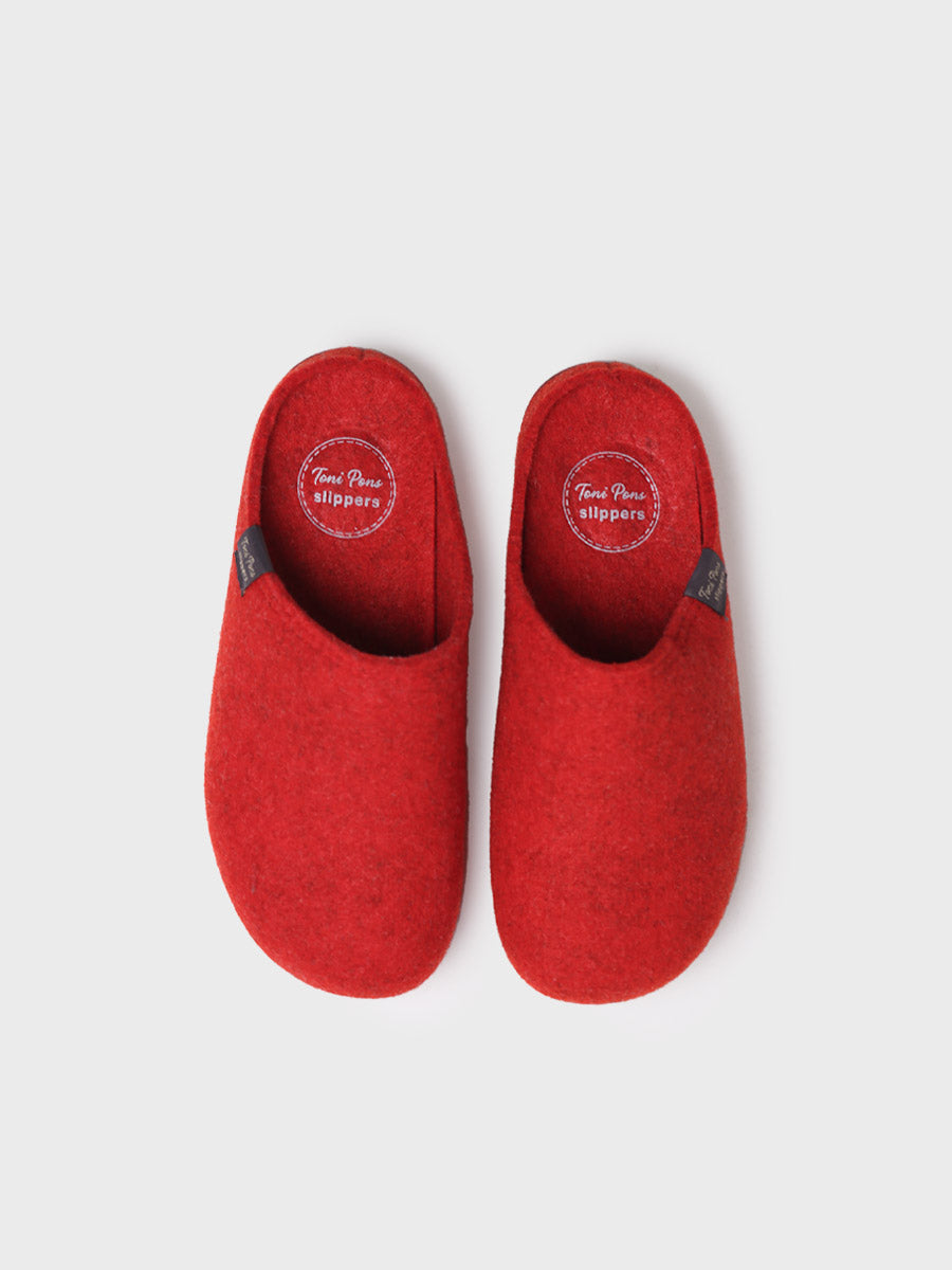 MONA-FR - Women's clog-style slipper in recycled felt