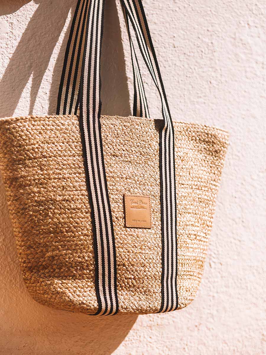 Jute basket with sailor handles - OPORTO