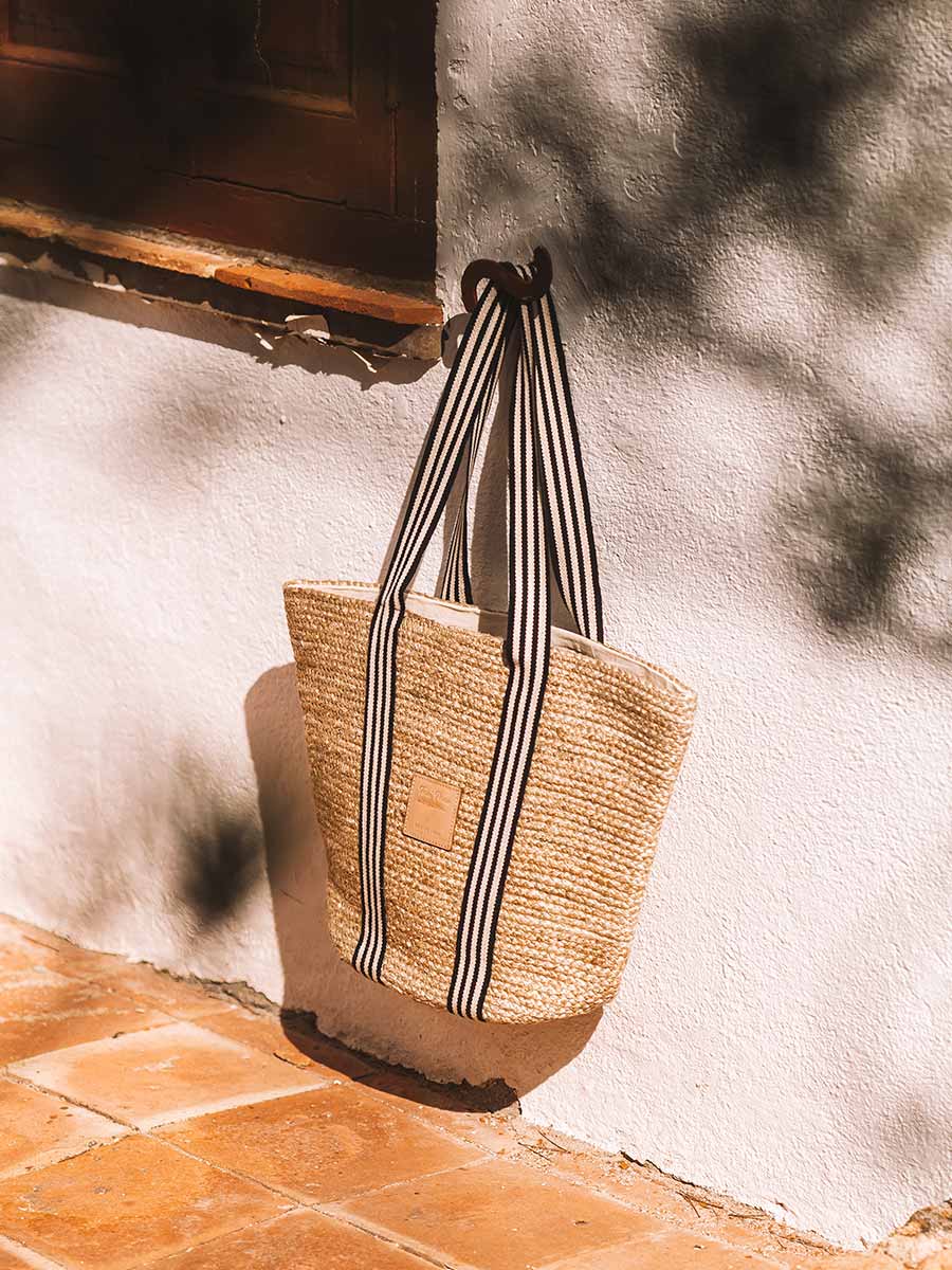 Jute basket with sailor handles - OPORTO