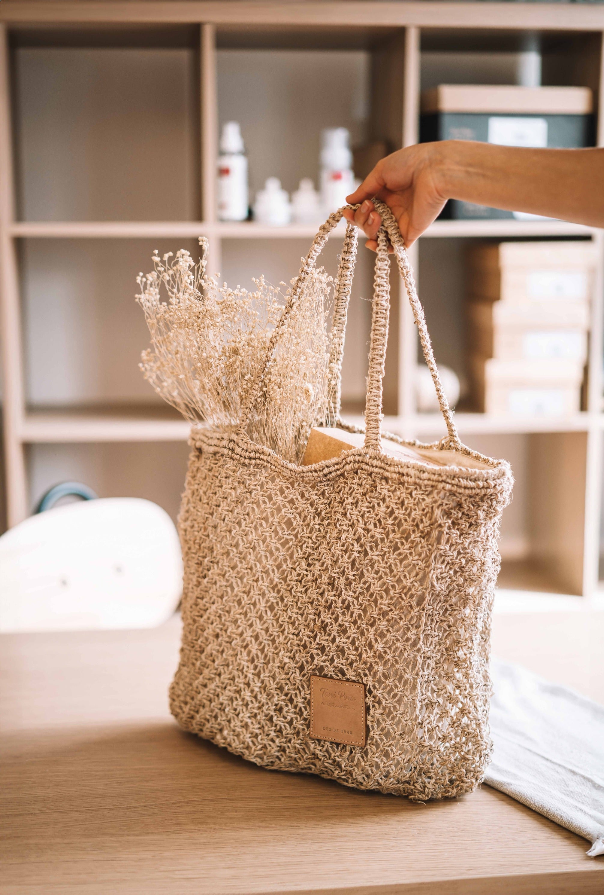 Women's shopper bag in jute braid - GANGES