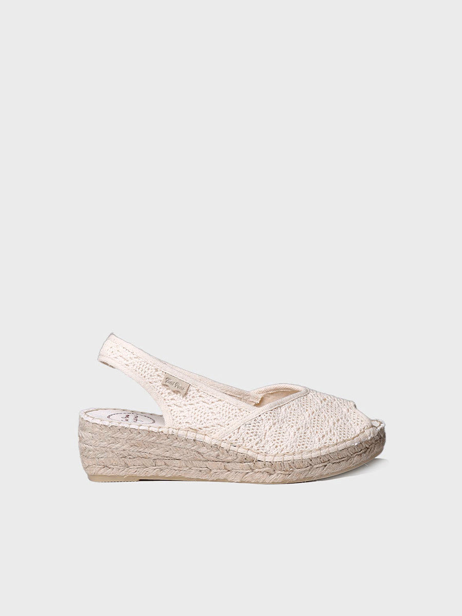 Jute wedge espadrilles peep toe - BLANCA-AD