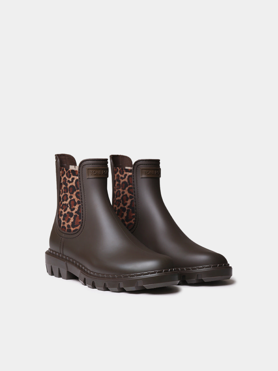 Women's rain boots with elastic in animal print | CLAYTON