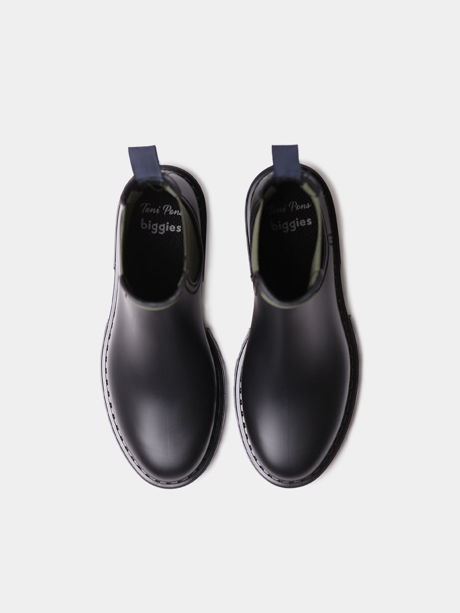Women's rain boots with contrasting elastic bands | CAEN