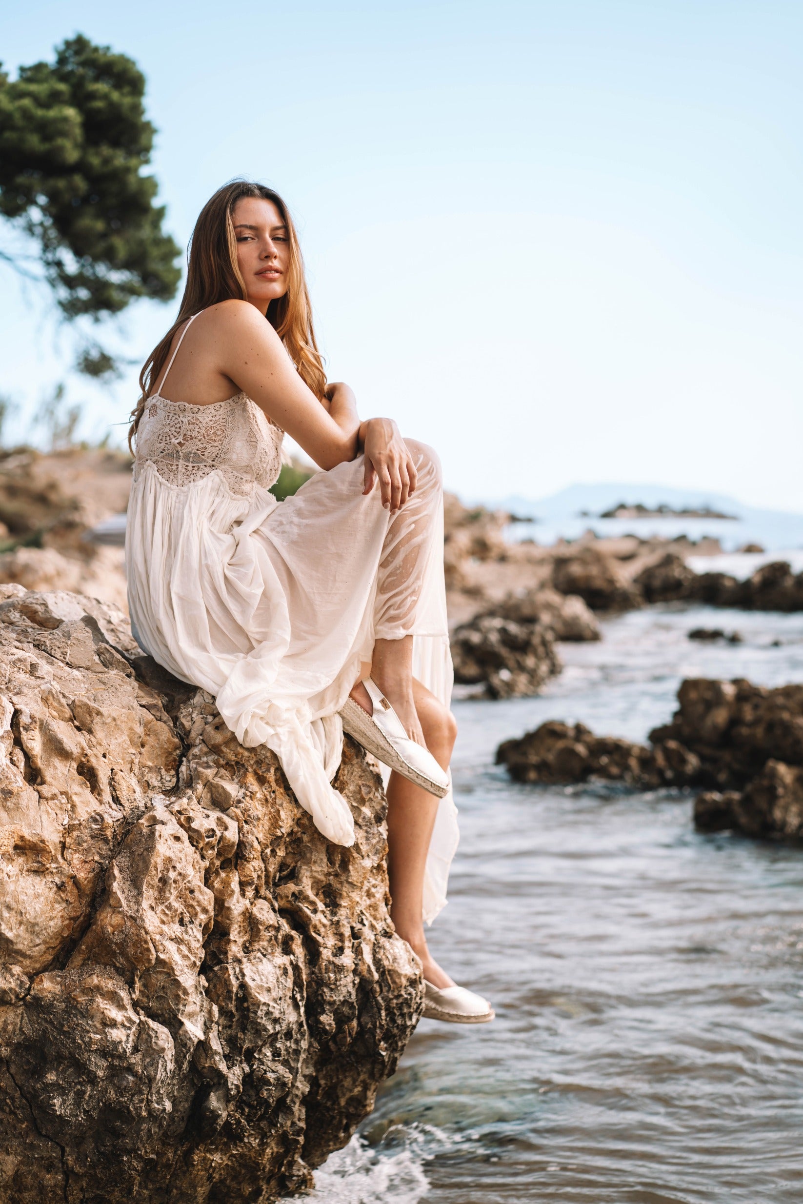 Wedge espadrilles in leather - BERNIA-P