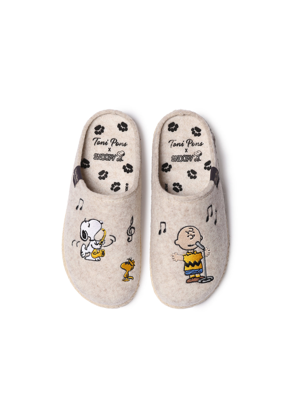 Snoopy women's felt clog-style slippers | SNOOPY