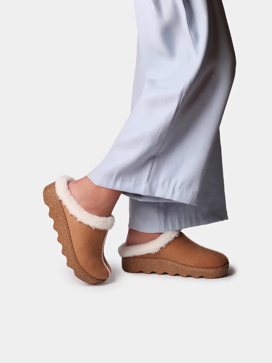 Women's platform clogs with inner lining | METZ
