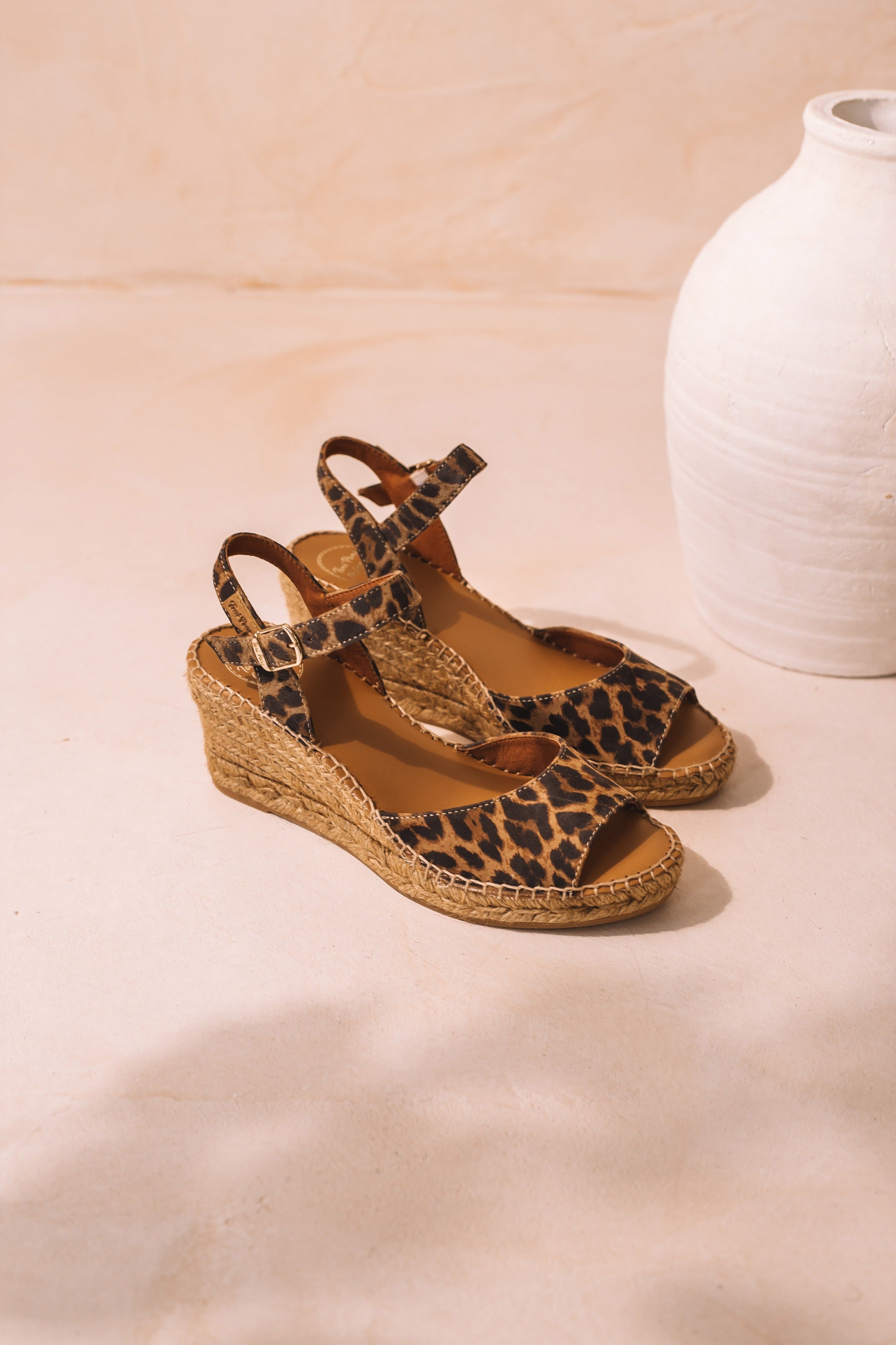 Women's leather wedge espadrille | SIA-P