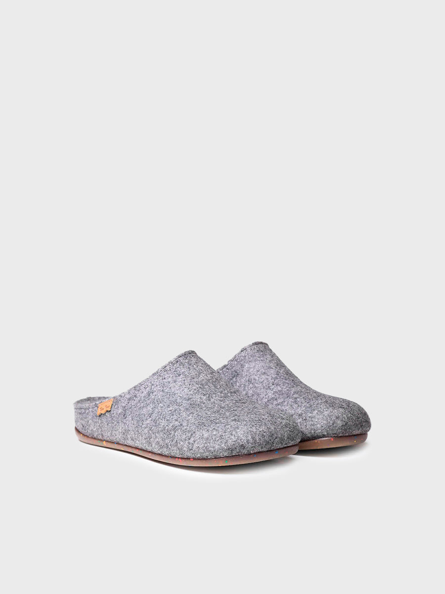 Men's clog-style house slipper in recycled felt | NEO-FR