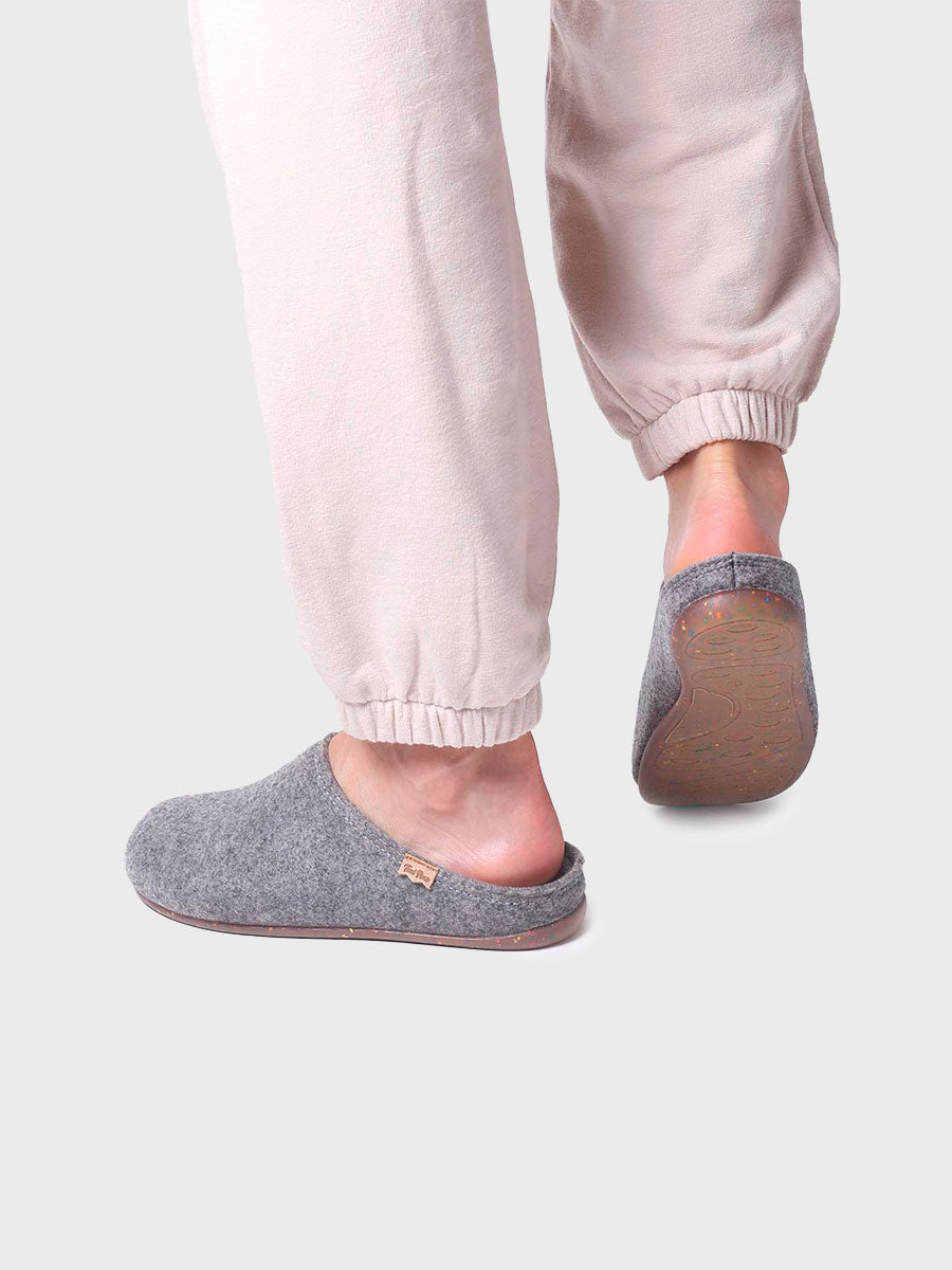 Men's clog-style house slipper in recycled felt | NEO-FR