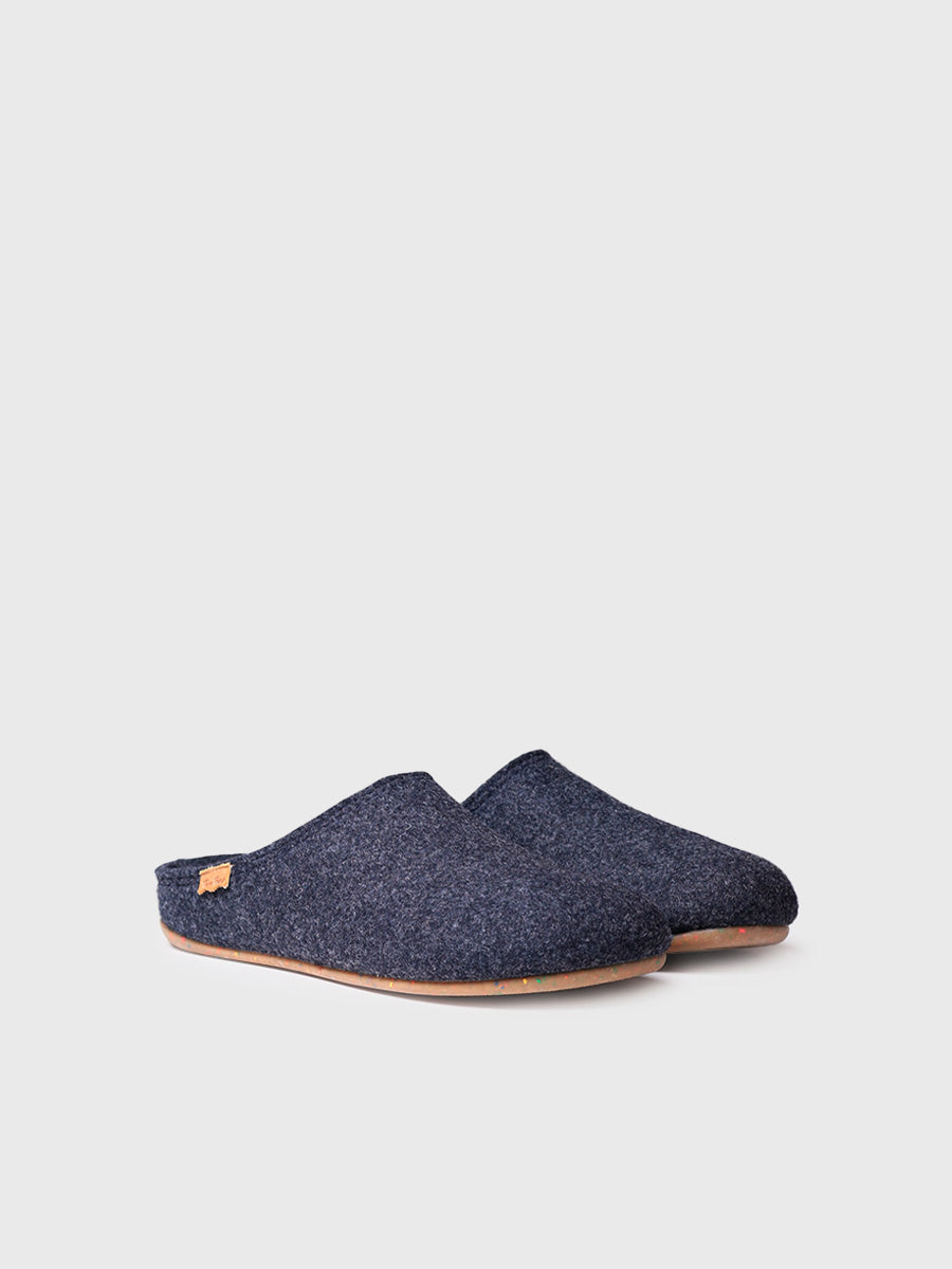 Men's clog-style house slipper in recycled felt | NEO-FR