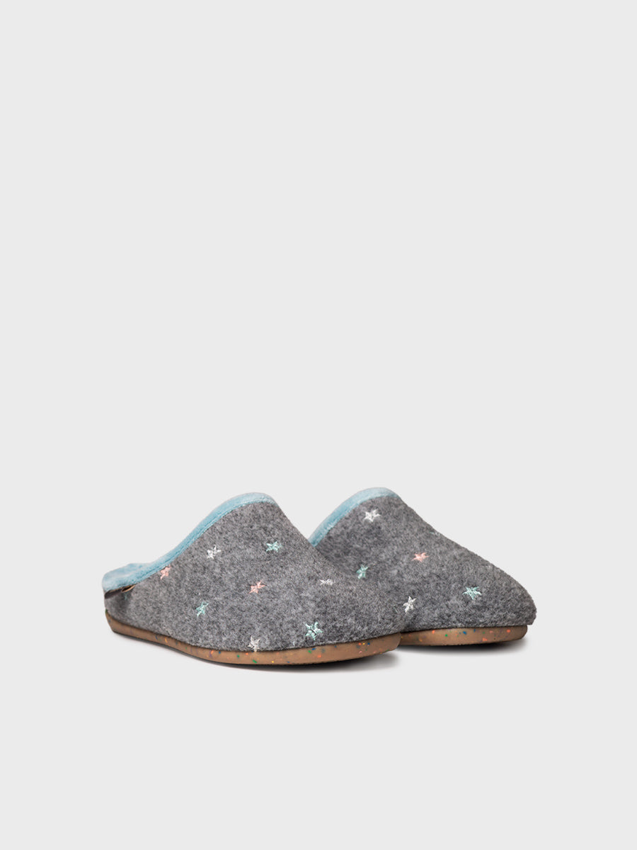 Women's open slipper with luminescent embroidery | MONA-FT