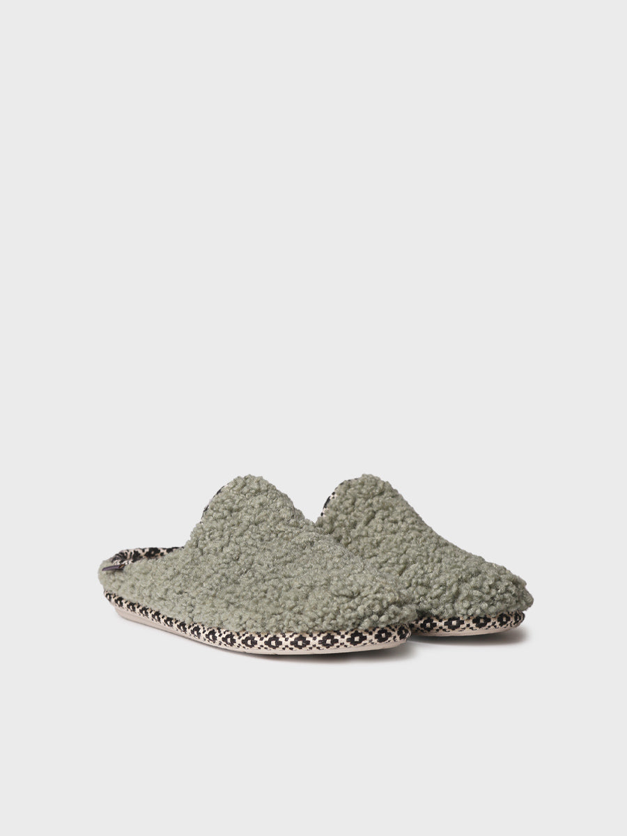 Women's clog-style house slipper in faux sheepskin | DARLA-SB