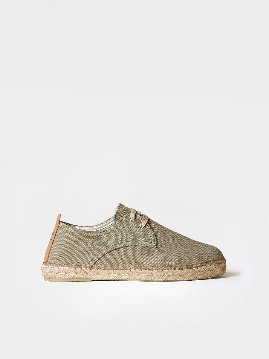 Men's espadrilles with laces - DIXON-KHAKI