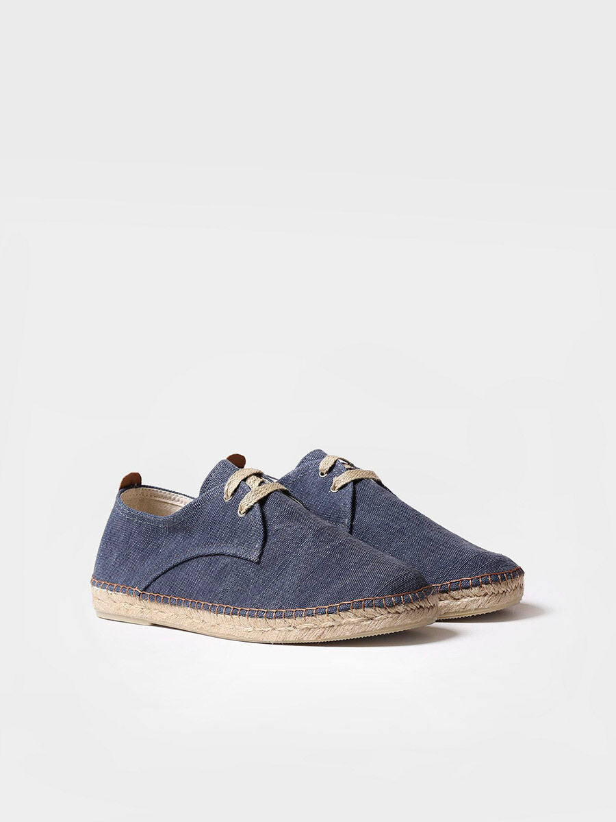 Men's espadrilles with laces - DIXON-NAVY