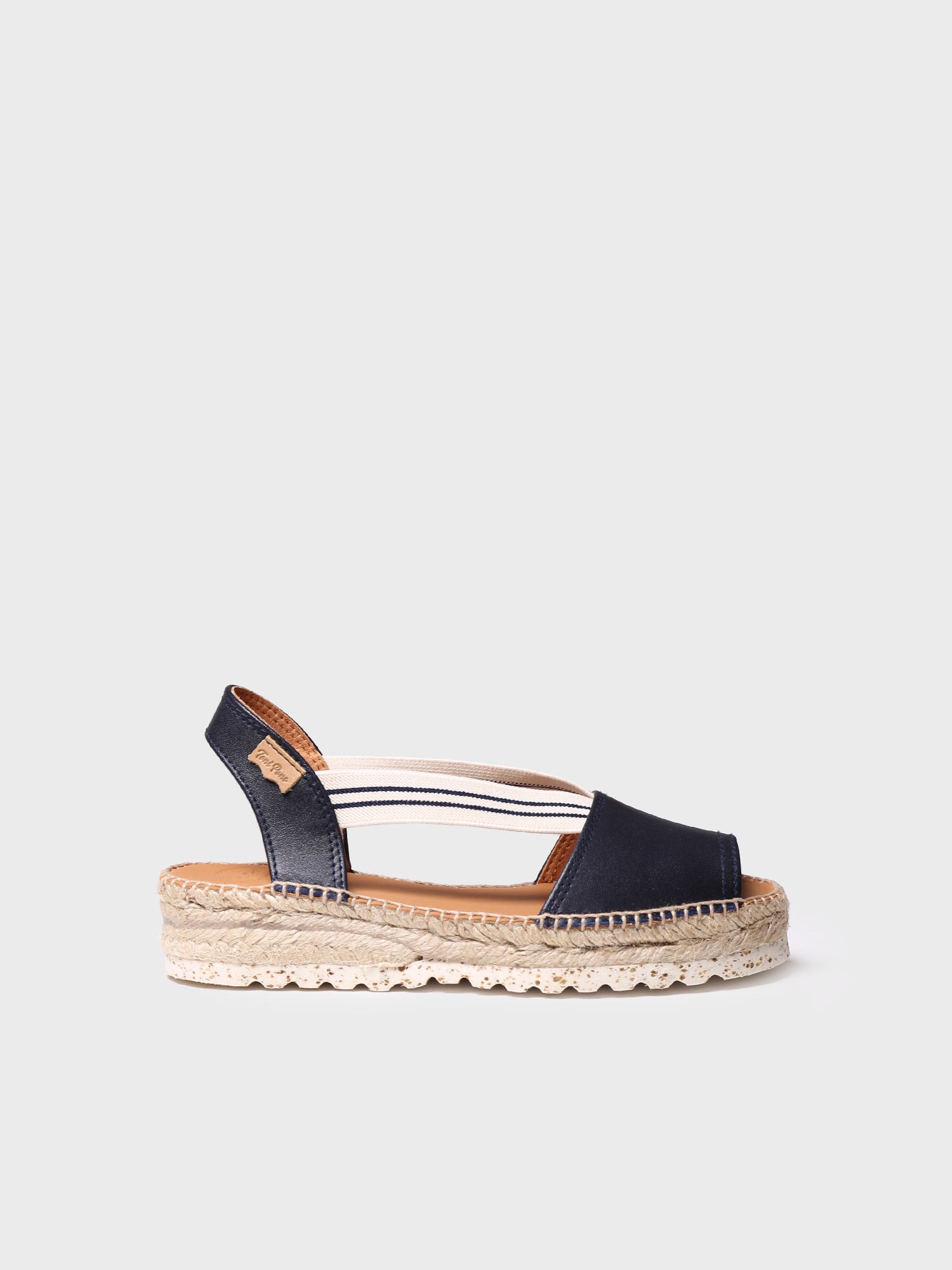 Jute platform sandal for women - ESTEL-SW-NAVY