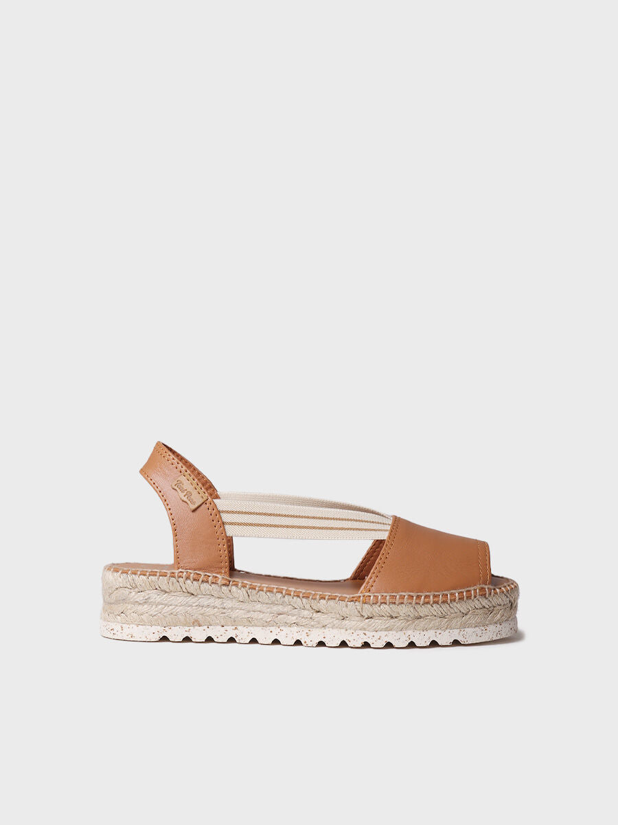 Jute platform sandal for women - ESTEL-SW-TAN