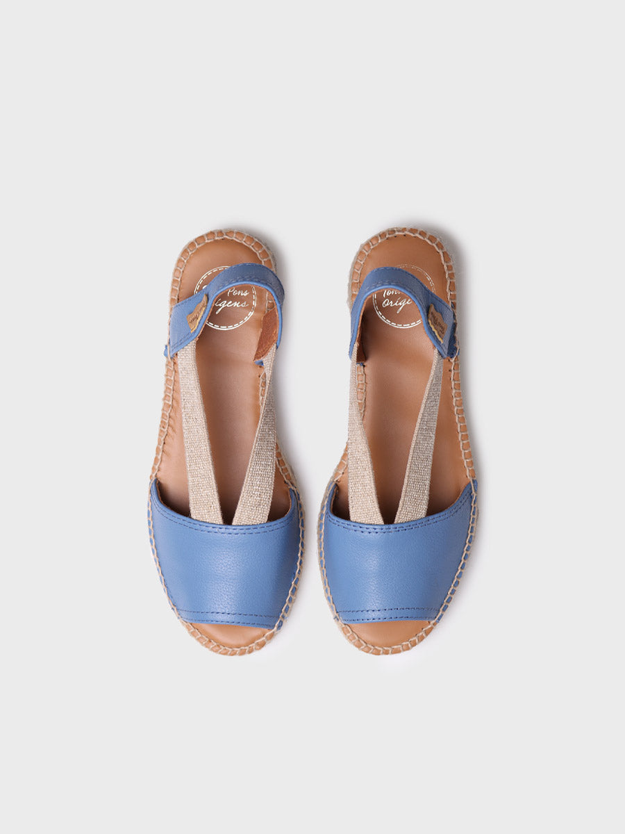 Flat leather sandal with elastics - ETNA-JEANS