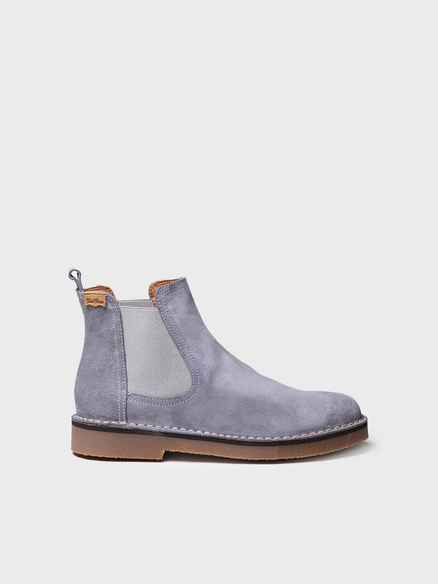 Women's Ankle boot in Suede in Blue - ISA-SY