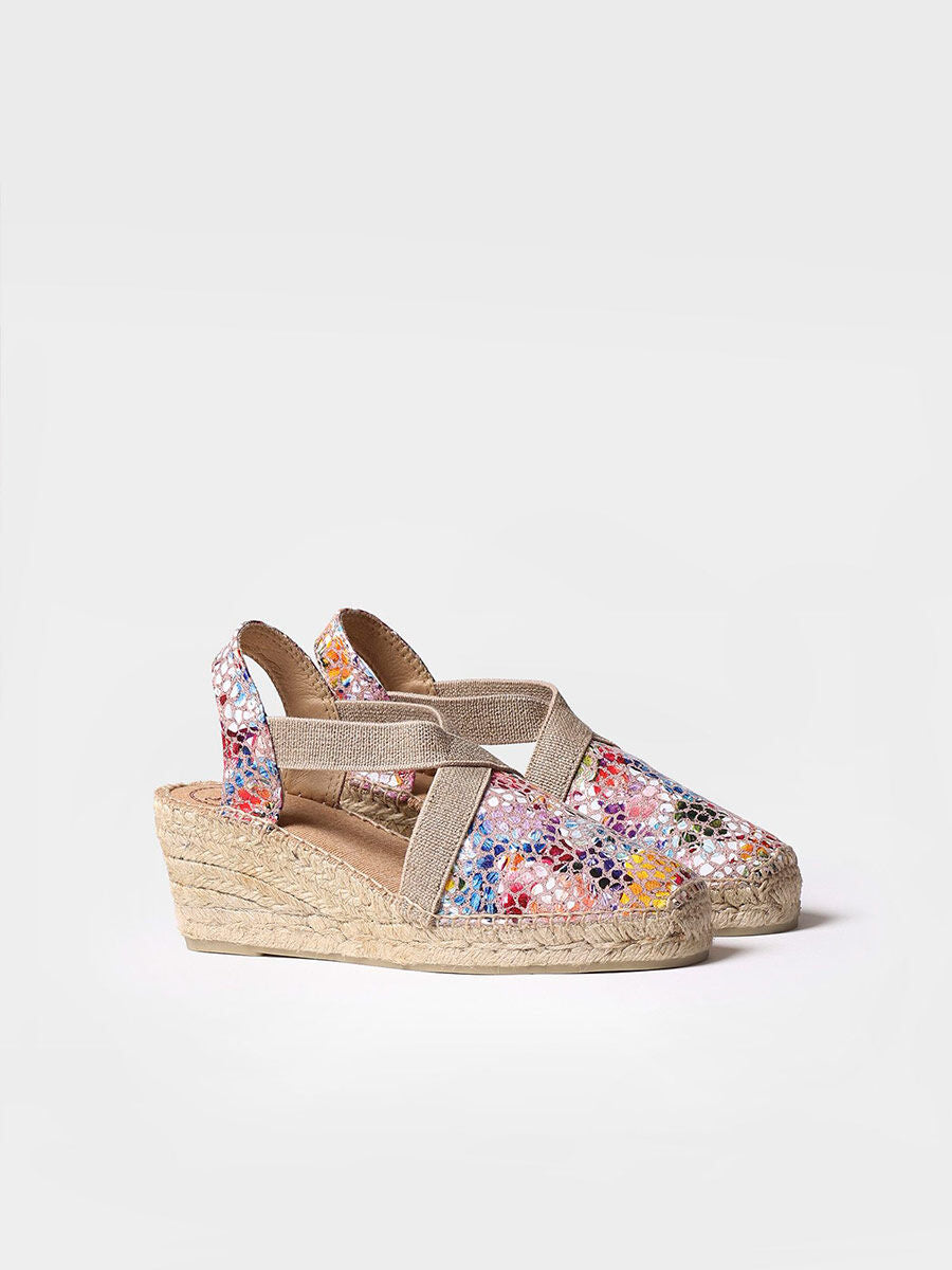 Medium wedge espadrille - TELVA-PM-MULTI MOSAIC