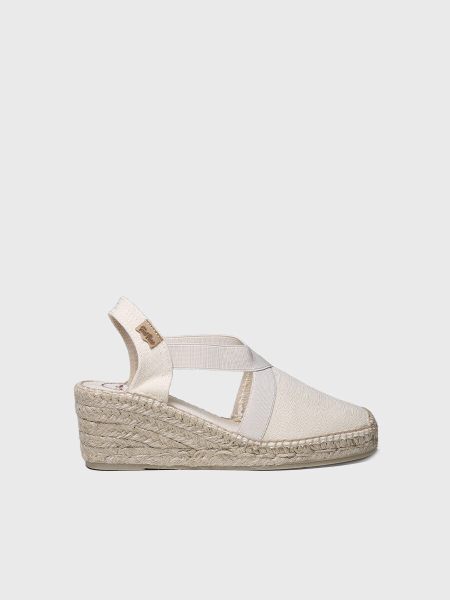 Medium wedge vegan espadrilles - TER-ECRU